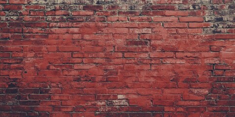 Vintage style red brick wall background, featuring a textured and weathered appearance, perfect for adding a classic touch to your designs with a red brick wall aesthetic.