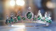 © Anthichada - A small silver tiara with sapphires, Diamonds, A silver crown with gems