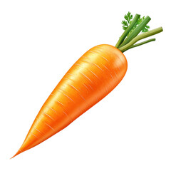 Wall Mural - Fresh, vibrant carrot with green tops