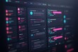 © bajita111122 - Close-up of a real-time messaging dashboard on a sleek desktop