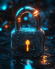 Leinwandbilder - Lock on dark background