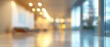 © Fernando - Abstract Blurred Office Interior Background with Shiny Floor and Warm Lighting