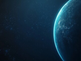 Wall Mural - Celestial Earth in Deep Space - A breathtaking view of our planet from the cosmos.