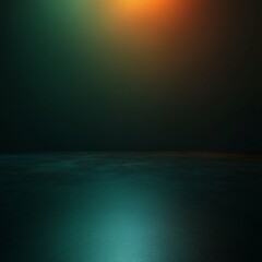 Wall Mural - Dark Teal Water Surface With Orange Gradient Light