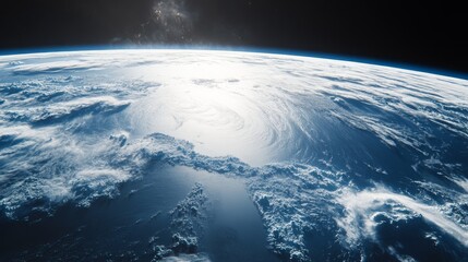 Canvas Print - Ultra detailed, photorealistic depiction of Earth from space