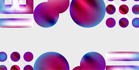Fototapete - Circles and triangles modern art. Vector Illustration For Wallpaper, Banner, Background, Card, Book Illustration, landing page