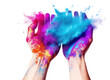 © Rawpixel.com - PNG  Colorful powder in cupped hands