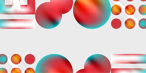 Fototapete - Triangles, circles, squares, rectangles design. Vector Illustration For Wallpaper, Banner, Background, Card, Book Illustration, landing page