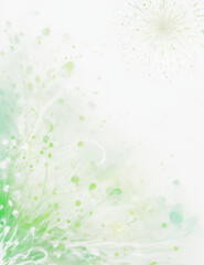 Wall Mural - abstract green background - abstract green watercolor background - generative ai