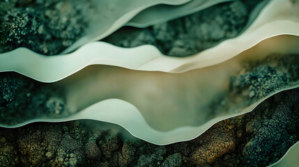 Wall Mural - toxic soil abstract background in green and brown tones
