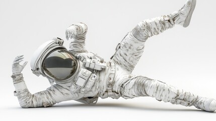 Wall Mural - a stylized astronaut figure lying down, showcasing space exploration themes.