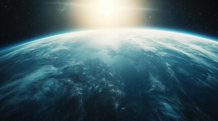 Wall Mural - Ultra detailed, photorealistic view of Earth from space