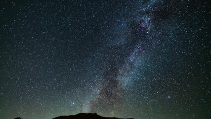 Wall Mural - Milky Way Galaxy in Summer West Sky 24mm Red Rock Canyon Tilt Up Mojave Desert California USA