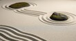 © Sergey - Tranquil Japanese zen garden with raked sand stones