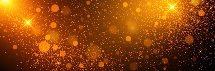 shimmering gold glitter particles sparkle and shine in a mesmerizing background, effect, glitter, sh