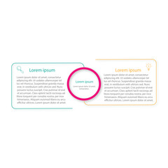 Wall Mural - two infographics element. business concept with 2 options, steps or processes. data visualization. v
