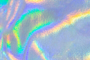 Wall Mural - holographic rainbow foil iridescent leather texture abstract hologram background