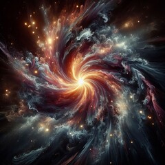 Wall Mural - Magnetic Field Storm Splatter A splatter that forms a swirling m