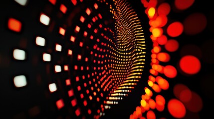 Wall Mural - abstract visualization with vibrant dots creating a wave-like pattern.
