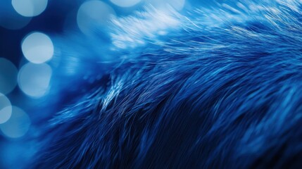Blue Fur Texture with Bokeh Background