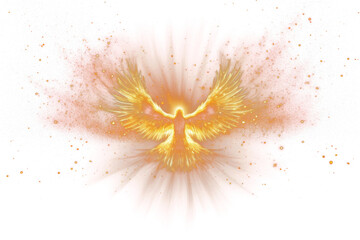 Wall Mural - PNG Phoenix bird flying sparkle light fireworks outdoors angel.