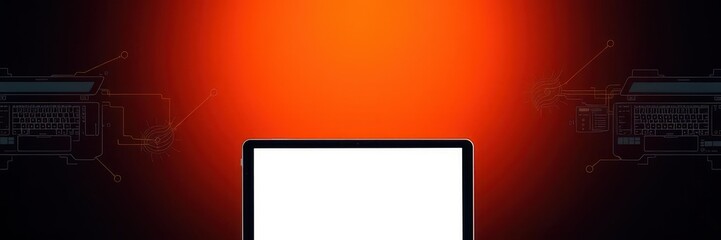Wall Mural - Tablet mockup showcasing an app and responsive web design, layout, responsive, technology