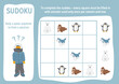 © saint_antonio - Sudoku game for kids with cute cartoon arctic polar animals. Educational Logic activities game for children. Vector illustration.