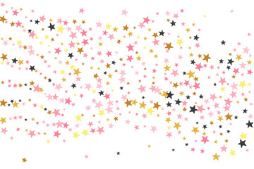 Wall Mural - minimal black pink gold starburst scatter background. little starburst spangles new year decoration 