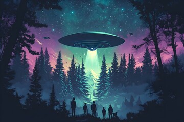 Wall Mural - explore the wonders of space with a detailed illustration of a rocket and celestial bodies, perfect 