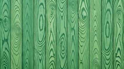 Aufkleber - A Close-Up View of Green Wooden Planks, Featuring Intricate Grain Patterns and a Natural, Rustic Texture