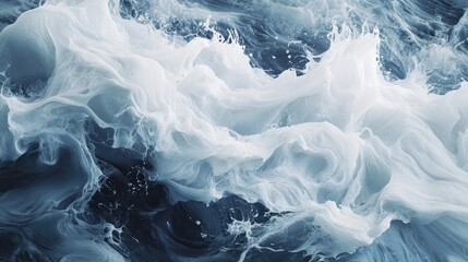 Wall Mural - Abstract white wave background.