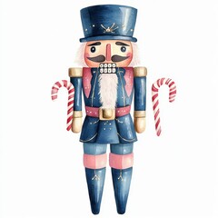 Wall Mural - Holiday Nutcracker with Candy Canes Clipart