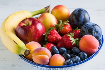 Poster - A photo of a bowl of fresh fruit