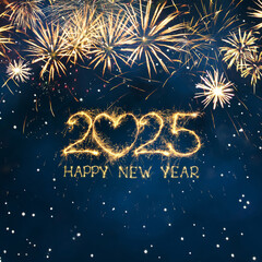 Greeting card Happy New Year 2025