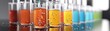 © Sansern - Dynamic lab experiment with colorful liquid solutions