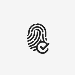 Canvas Print - Fingerprint Verification Icon
