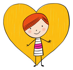 Canvas Print - PNG Heart drawing sketch cartoon.