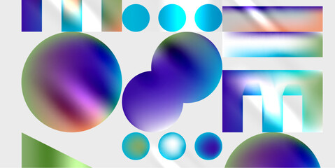 Poster - Circles and triangles modern art. Vector Illustration For Wallpaper, Banner, Background, Card, Book Illustration, landing page