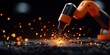 © Chopang.studio - A robotic arm emits sparks while welding, showcasing advanced technology in a dark environment.