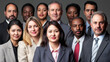© Michael - Multiethnic businesspeople standing together, showcasing teamwork, diversity, and corporate success