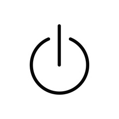Wall Mural - Button on off icon Vector flat thin line illustration