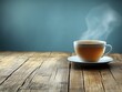 © Juplek - Steaming cup of tea on rustic wooden table