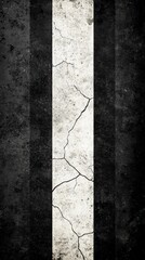 Wall Mural - A vertical cracked white stripe on a dark textured background.