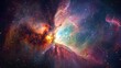 © Kultivad - Vibrant Nebula in Deep Space Capturing Stellar Formation and Cosmic Dust with a Colorful Astronomical Background