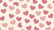 © Enigma - Seamless pattern of pink and pastel colored hearts filling the background, creating a romantic and charming design, ideal for valentine's day, wedding, or any love-themed project