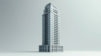 Fototapete - Modern high-rise building reaching for the sky, showcasing contemporary architecture and urban development