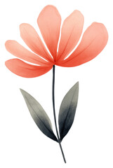 Poster - PNG Watercolor floral flower blossom animal.