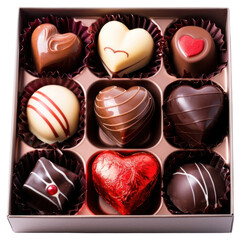 Poster - PNG Heart shaped chocolated in a box confectionery accessories accessory.