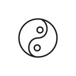 © Petsscouts - Yin yang icon Vector flat thin line illustration