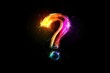 © AnyaWhy - A colorful array of question marks with glowing edges creates an abstract background.